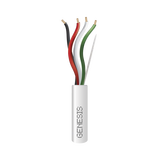 Bobina de 305 Metros (1000 Pies) / Cable de Cobre / 4 x 18 AWG / Riser / Color Blanco / Para Aplicaciones de Alarmas de Intrusión/Control de Acceso/ Automatización / Interfonos y Tv Porteros