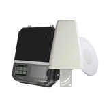 KIT Amplificador Office 200 4G LTE, 3G y VOZ con antena direccional. Especial para cubrir áreas de hasta 1600 Metros Cuadrados por ser de grado comercial e industrial. Soporta múltiples operadores, tecnologías y usuarios.