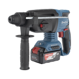 Martillo Perforador Inalámbrico SDS-PLUS 20V / Motor Brushless / 3 Modos Taladro Percusión Demolición / 2.7 J Energía de Impacto / 2 Baterías 4.0Ah con Cargador y Estuche