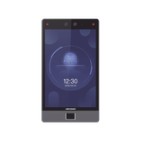 Terminal Facial Min Moe 8" Touch con Lector de Huellas / Delgada y Estética / PoE / 100,000 rostros / Exterior IP65 / Función de Videoportero y Lectura de Códigos QR / Lectura de tarjetas / HIK-IA