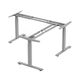 Base de Escritorio Motorizado Profesional Tipo L (3 Columnas) / Altura Ajustable 60-125cm / Estructura Estable / Funcionamiento Suave / 4 Preset de Posiciones / Color Gris / Soporta hasta 150Kg de carga