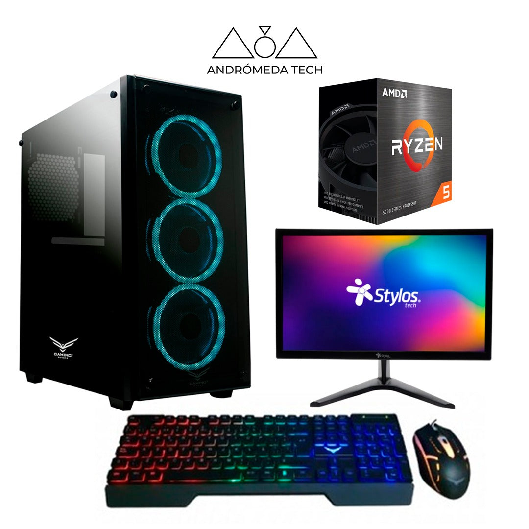 PC ANDROMEDA - RYZEN 5 + Monitor, Teclado y Mouse.