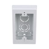 Caja de Pared Superficial, Uso Universal con Placas de Pared, con Cinta Adhesiva, Color Blanco