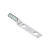 Conector de Compresión de Cobre con 2 Orificios 3/8" para Cable 2 AWG, 1" de espacio entre Orificios. Paquete de 25 Piezas