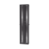 Organizador Vertical PatchRunner™, Doble (Frontal y Posterior), Para Rack Abierto de 45 Unidades, 8in de Ancho, Color Negro