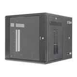 Gabinete PanZone de Montaje en Pared, de 19in, Puerta con Ventana de Seguridad, 12 UR, 762mm de Profundidad, Color Negro