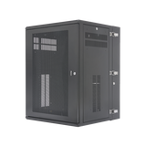 Gabinete PanZone de Montaje en Pared, de 19in, Puerta Ventilada, 18 UR, 635mm de Profundidad, Color Negro