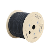 Carrete de 2 km de Fibra Óptica Aérea Tipo Drop Redonda (Figura 0) G.657A2, Monomodo, 1 Hilo, Forro de 3 mm
