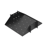 Charola para Soportar Equipos en Rack de 19", Profundidad Ajustable hasta 484 mm. 150 Kg de Carga, Compatible con Racks de Doble Perforación, 3U
