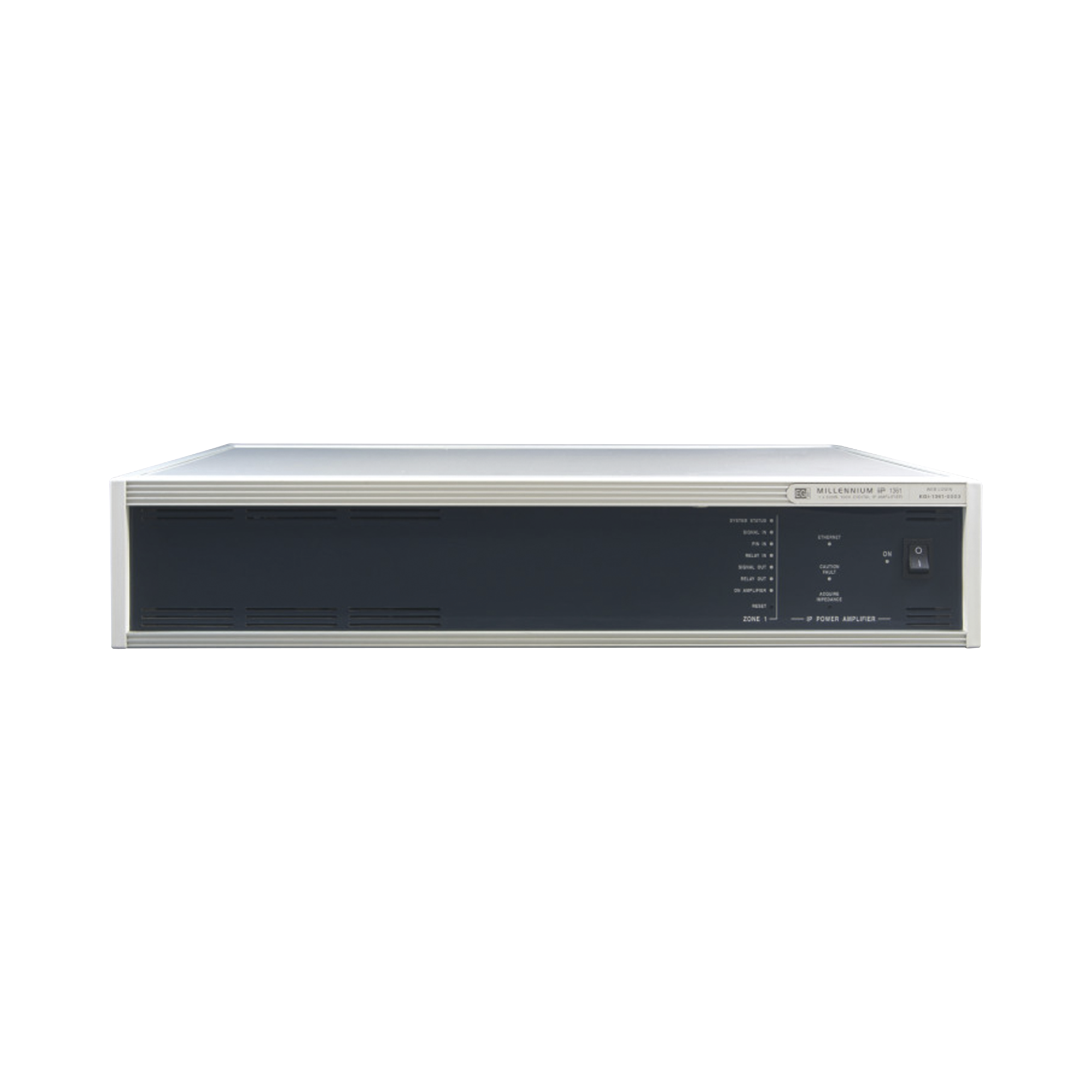 (1361) ETAPA DE POTENCIA DIGITAL 1x500W 100V  MILLENNIUM IP CON CONECTIVIDAD IP LAN, SUPERVISON, CALIDAD DE SONIDO HQ PARA 1 ZONA, EN FORMATO RACK 2U