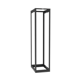 Rack de Cuatro Postes Estándar de 19", Rieles Roscados #12-24, Profundidad Ajustable de 23 a 42 in, 45 Unidades de Rack, Color Negro