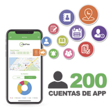 Licencia para realizar checadas de asistencia desde Smartphone (APP) con envío de fotografía y ubicación por GPS / Compatible con BIOTIMEPRO / Licencia para 200 usuario