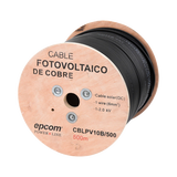 Carrete de 500 Metros / Cable Fotovoltaico Negro / 6mm² (10AWG) / Material COBRE / 2000 Vcc