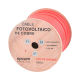 Carrete de 500 Metros / Cable Fotovoltaico Rojo / Material COBRE / 6mm² (10AWG) / 2000 Vcc