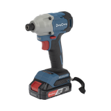 Atornillador de Impacto Inalámbrico 20V / Motor Brushless / Portabrocas Hexagonal 1/4 in / 90-180 Nm Torque / Batería 2.0Ah con Maletín