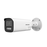 Bala IP 4 Megapíxel / Lente Mot. 2.8 a 12 mm / Dual Light (50 mts IR + 50 mts Luz Blanca) / ACUSENSE Lite / Audio de Dos Vías / Luz Intermitente y Alerta de Audio / Exterior IP67 / WDR 120 dB / PoE / Micro SD