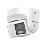 [PROTECCIÓN ACTIVA] Turret IP Panorámica 8 Megapixel / 180° / Imagen a Color 24/7 / PoE / WDR 130° / IP67 / ACUSENSE / Protección Activa (Luz Estroboscópica y Alarma Audible) / MicroSD