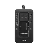 UPS de 450 VA/260 W, Topología Standby con Modo Ahorrador ECO, Entrada 120 Vca NEMA 5-15P, Con 8 Tomas NEMA 5-15R