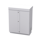 Gabinete de Lámina Galvanizada para Baterías (Hasta 12 Baterías PL110D12) y Equipo de Comunicación.