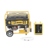 Generador a Gasolina / Planta de Emergencia con Encendido Automático, 6.5KW, 220Vac 2 Fases, Jaula con Ruedas para Fácil Traslado