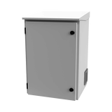 Gabinete de Exterior con Rack de 19" de 16U con Ventiladores y Termostato, Se envía el Gabinete Armado. (Montaje a poste o torre se vende por separado).