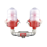 Lámpara de Obstrucción Roja Certificada/ Luz Fija Tipo L-810 Doble LED/ 120 - 240 Vca/ Luz Infraroja