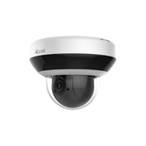 Mini Domo PTZ IP 4 Megapixel / 4X Zoom / H.265+ / 20 mts IR EXIR / WDR 120dB / PoE / IK10 / Exterior IP66 / Ultra Baja Iluminación / Micrófono Integrado / PoE