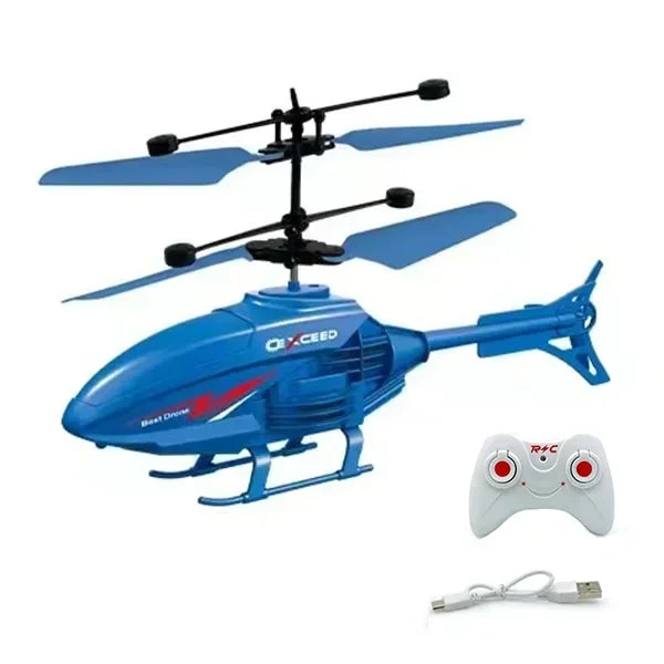 Avión de Control remoto resistente a choques, helicóptero de inducción, Dron suspendido de modo Dual, juguete con iluminación