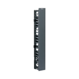 Organizador Vertical NetRunner, Sencillo (Solo Frontal), Para Rack Abierto de 45 Unidades, 4.9in de Ancho, Color Negro