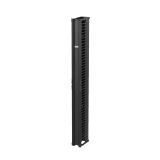 Organizador Vertical CableTek, Sencillo (Solo Frontal), Para Rack Abierto de 45 Unidades, 6 in de Ancho, Color Negro