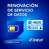 Renovación de plan anual de servicio de 10GB para SIM TELCEL