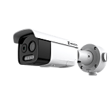 (HIKMICRO) Bala IP Bi-Espectral / Térmica (256 X 192 / 9.7 mm) + Óptica (5 MP / 12.4 mm) / IA GUANLAN / Rango: -20°C a 150°C / 8°C Margen / Detección de Fuego y Humo / Alarma Visual y Audible / Dual Light / PoE / IP67 / IK
